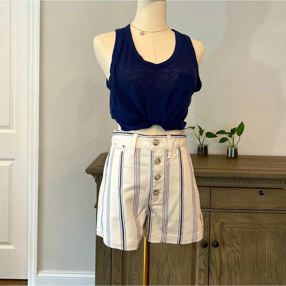 Madewell Striped Emmet Shorts | Size 25